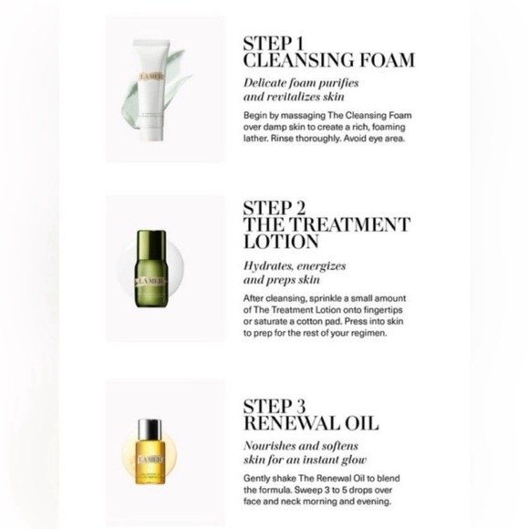 LA MER Skincare Set & Pouch | Travel Size (3pc) | Velvet Green Drawstring Pouch - Picture 2 of 9